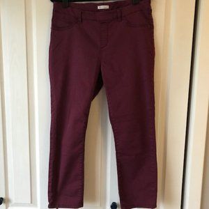 sz30 Rickis burgundy fitted leg capris